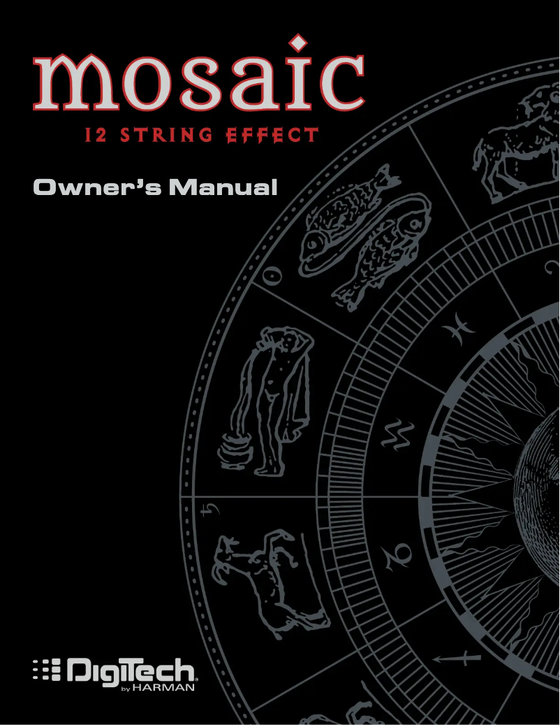 Page 1 de la notice Manuel utilisateur Digitech Mosaic