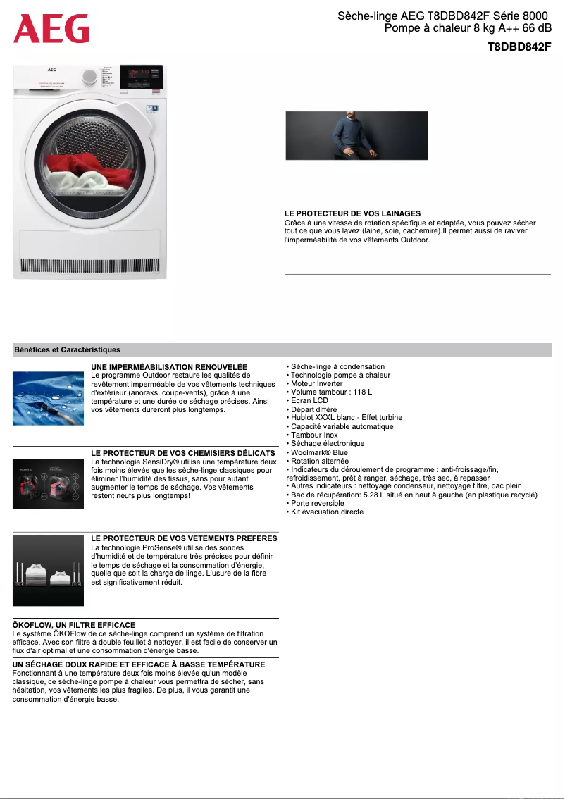 Image de la première page du manuel de l'appareil T8DBD842F
