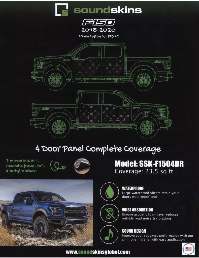 Page 1 de la notice Manuel utilisateur Soundskins SSK-F1504DR