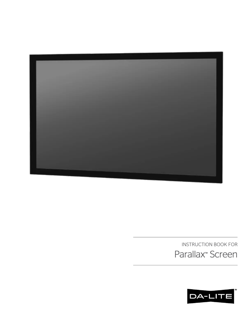 Page 1 de la notice Manuel utilisateur Da-Lite Parallax 29840