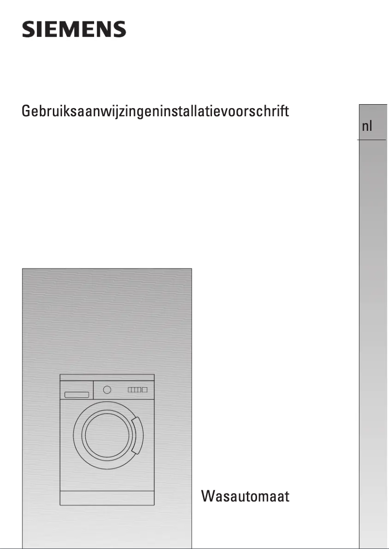 Page n°1 - Manuel utilisateur Siemens WXLM1262FF