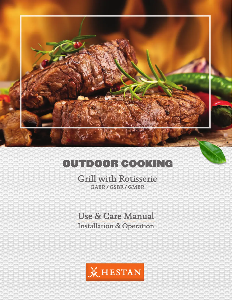 Page 1 de la notice Guide d'installation Hestan GMBR42-NG-GG