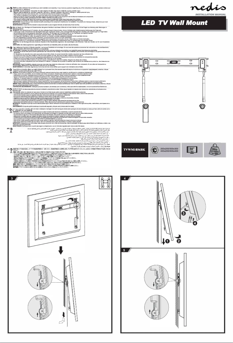 Page n°1 - Manuel utilisateur Nedis TVWM1036BK