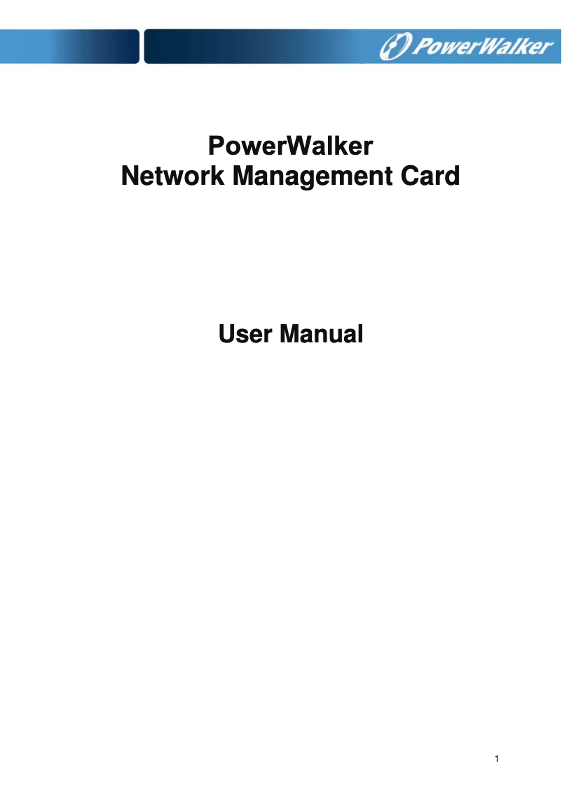 Page n°1 - Manuel utilisateur BlueWalker 10120599