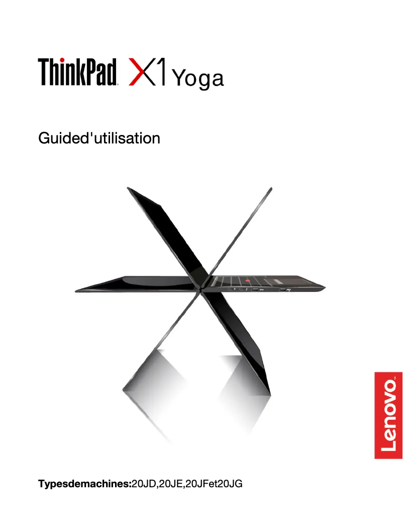 Image de la première page du manuel de l'appareil ThinkPad X1 Yoga