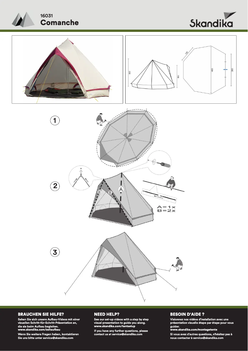 Page 1 de la notice Manuel utilisateur Skandika Comanche