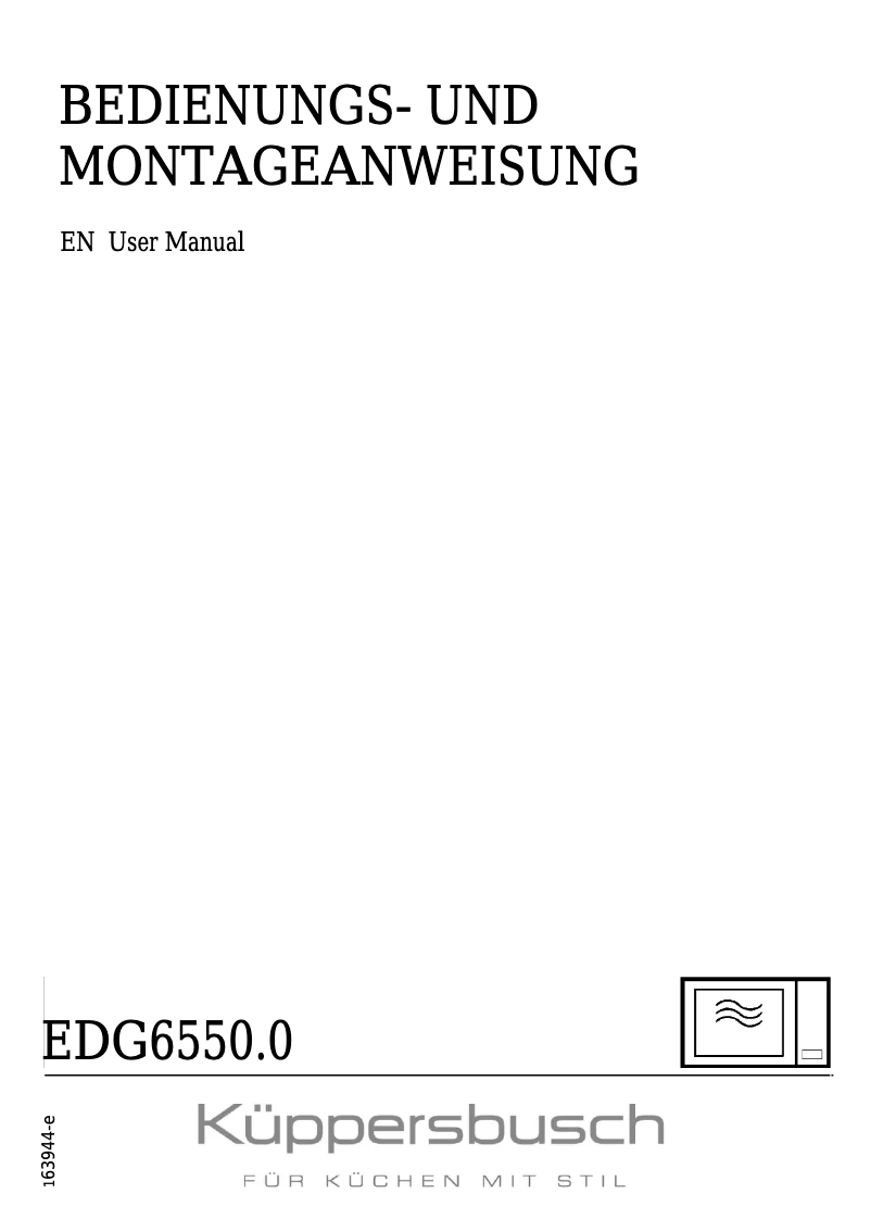 Image de la première page du manuel de l'appareil EDG 6550.0BC