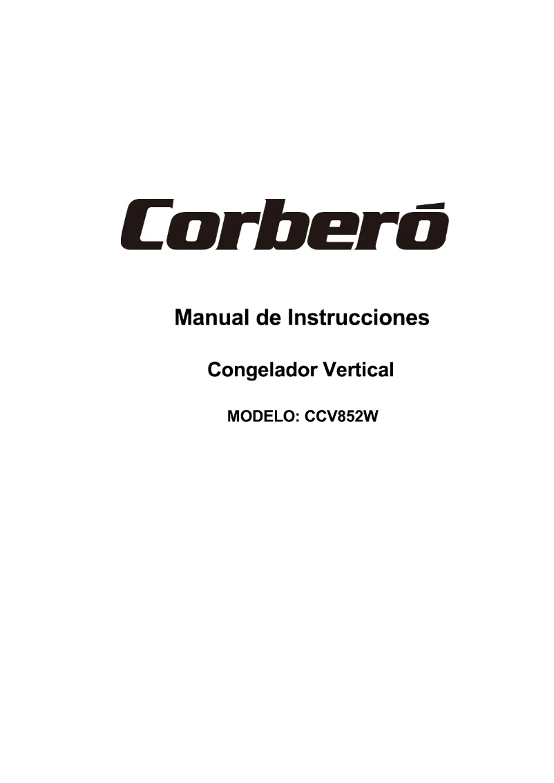 Page 1 de la notice Manuel utilisateur Corbero CCV852W