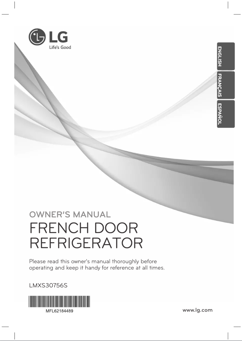 Page 1 de la notice Manuel utilisateur LG LMXS30756S