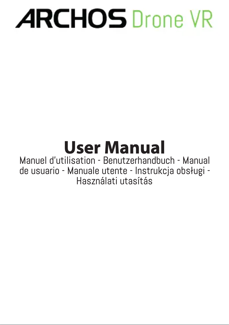 Image de la première page du manuel de l'appareil Drone VR