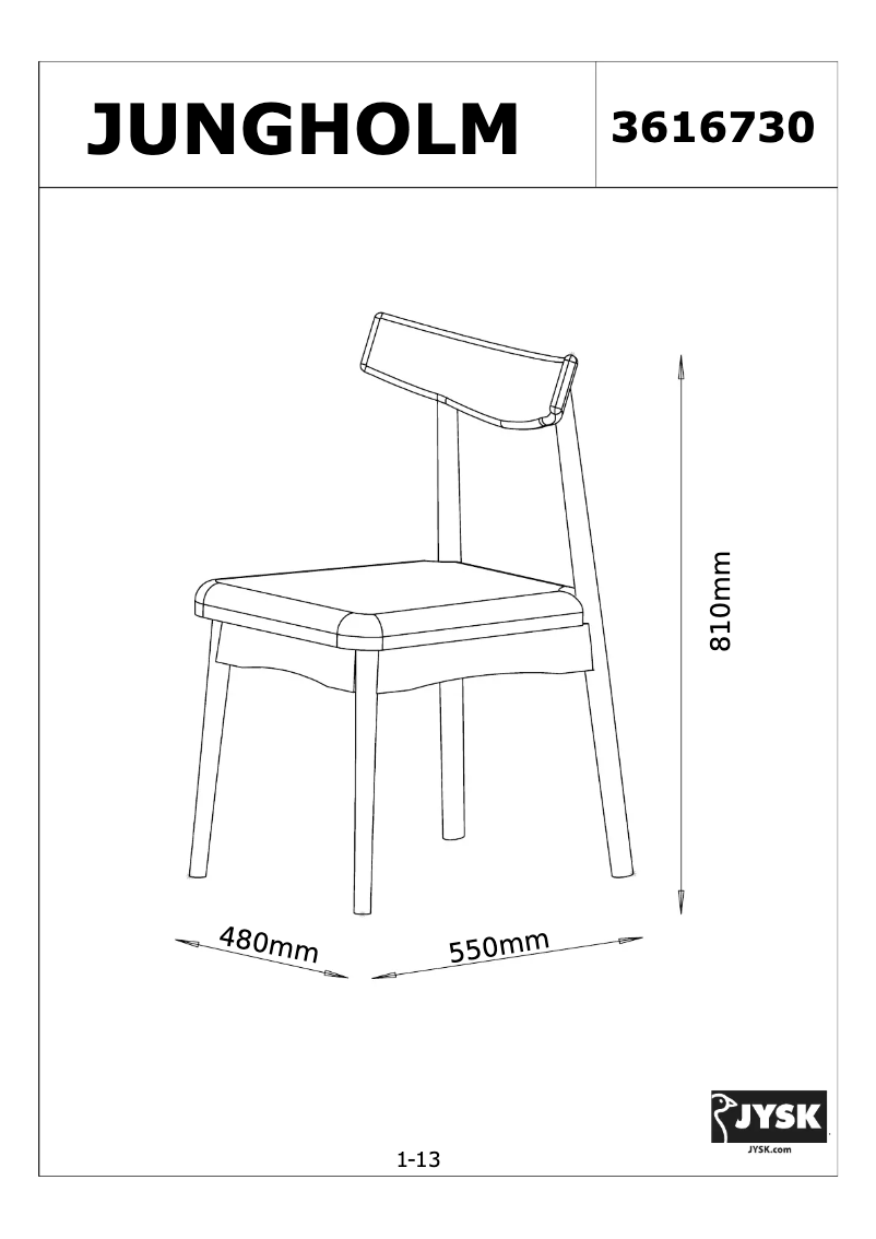 Page n°1 - Manuel utilisateur JYSK Jungholm