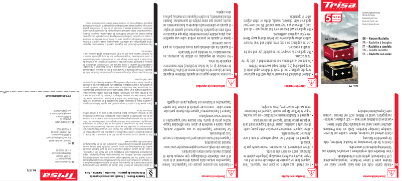 Image de la première page du manuel de l'appareil 7572