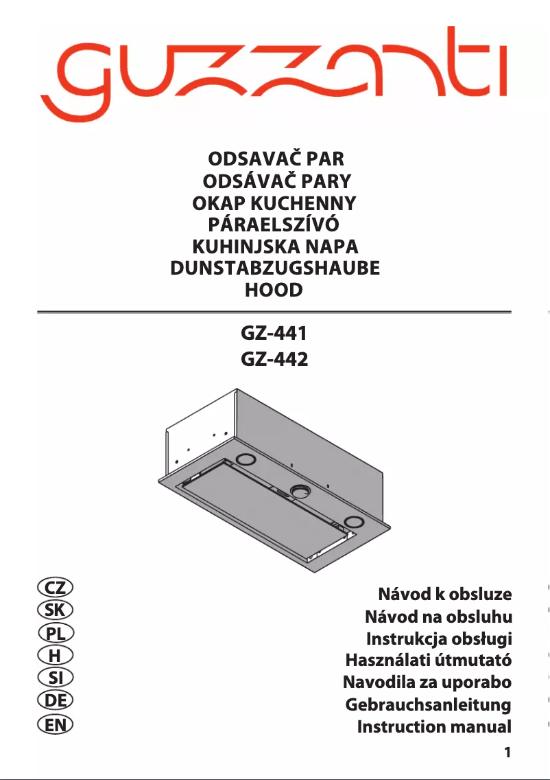 Image de la première page du manuel de l'appareil GZ-442
