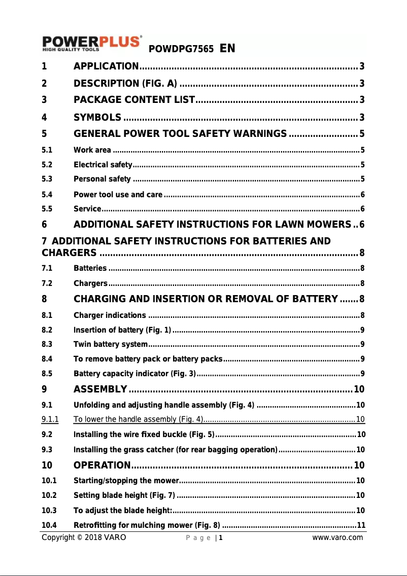 Página 1 del manual Manual de usuario PowerPlus POWDPG7565
