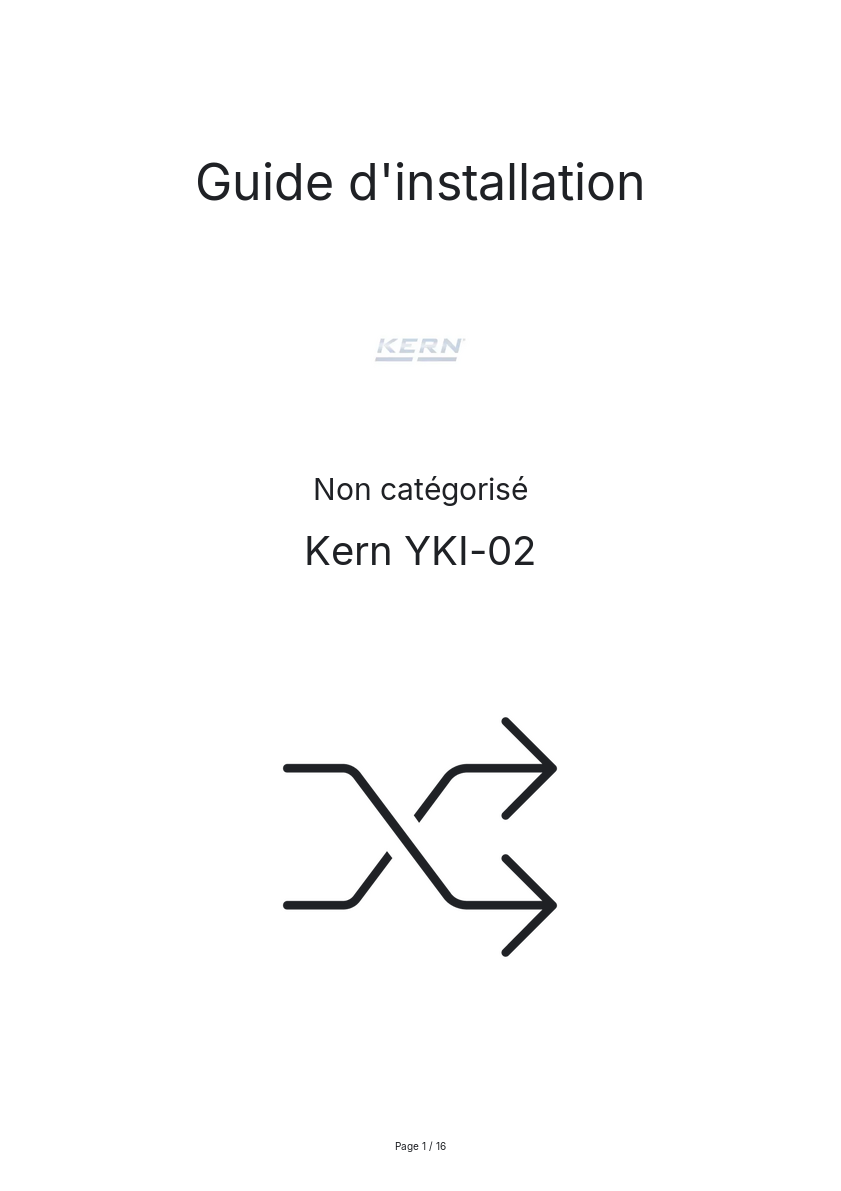 Image de la première page du manuel de l'appareil YKI-02