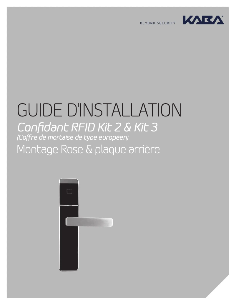 Image de la première page du manuel de l'appareil Confidant RFID Kit 2