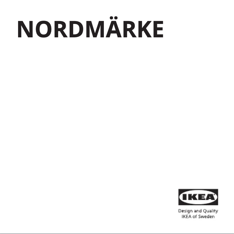 Page 1 de la notice Manuel utilisateur Ikea NORDMÄRKE 504.721.15