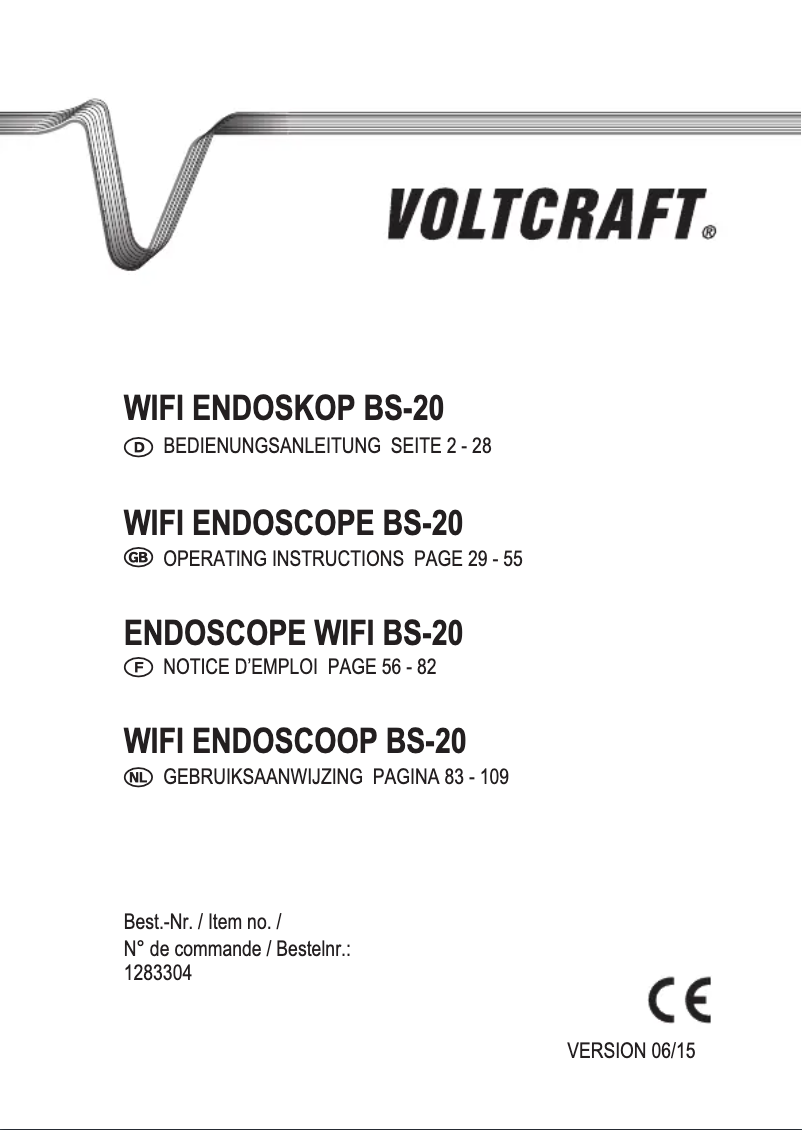 Image de la première page du manuel de l'appareil BS-20 WIFI