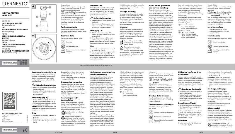 Page 1 de la notice Manuel utilisateur Ernesto IAN 373148