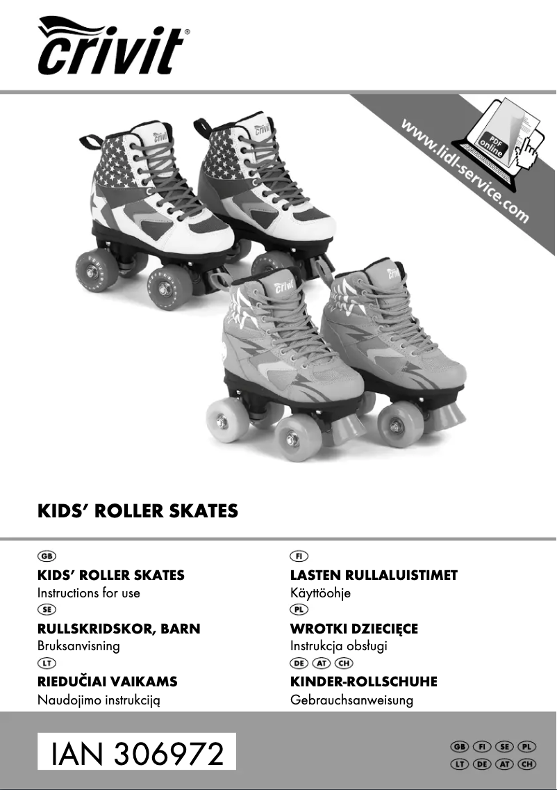 Page 1 de la notice Manuel utilisateur Crivit IAN 306972