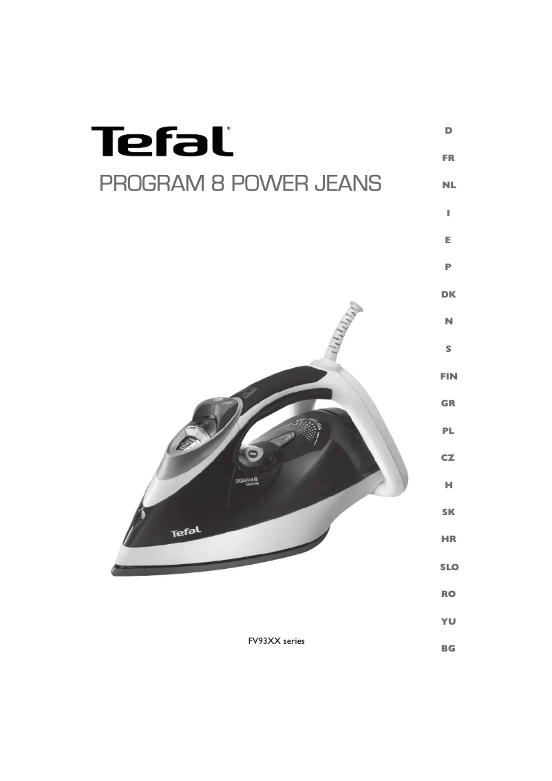 Page n°1 - Manuel utilisateur Tefal Program 8 Power Jean 500 FV9350