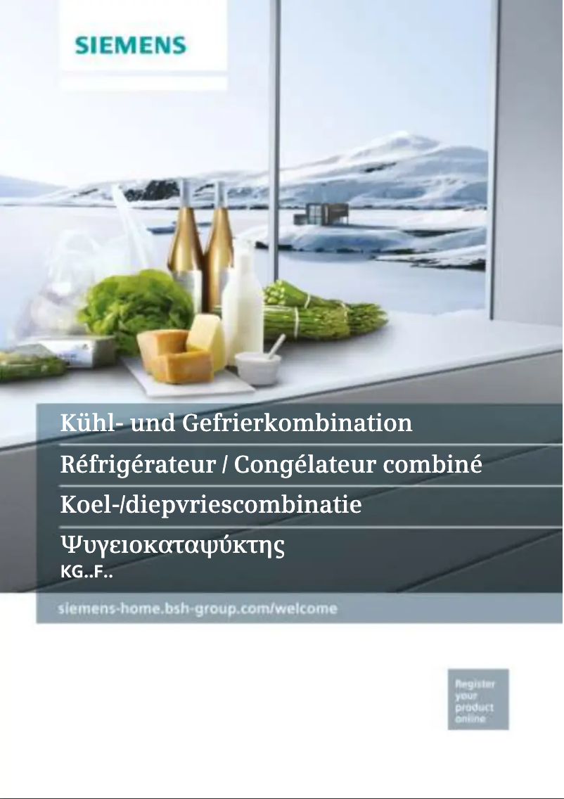 Page 1 de la notice Manuel utilisateur Siemens KG56FPI40