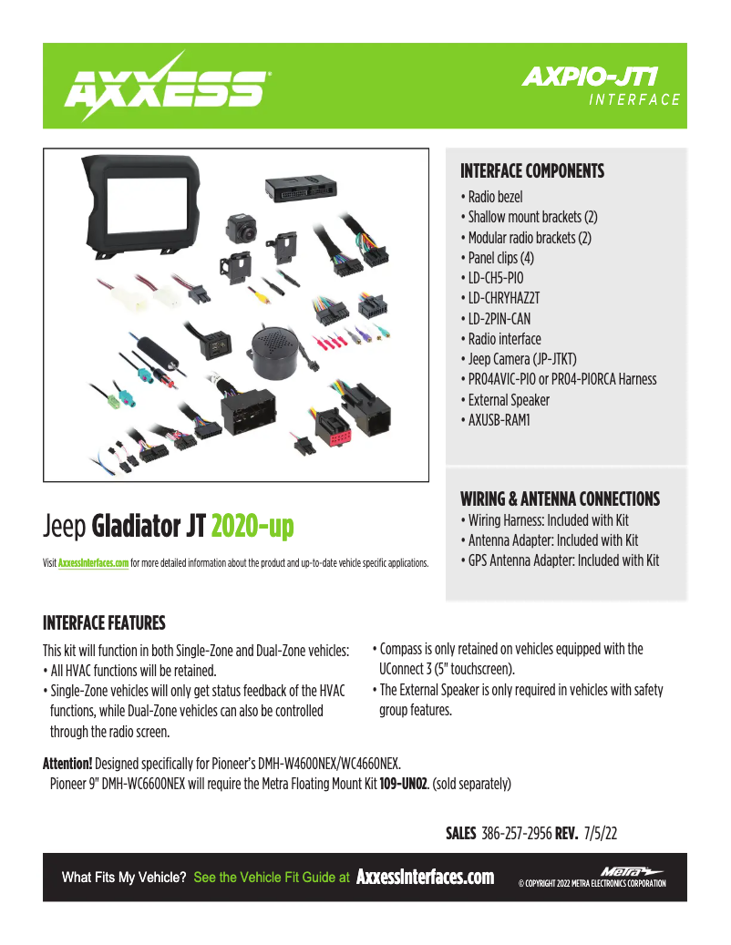 Página 1 del manual Ficha técnica AXESS AXPIO-JT1