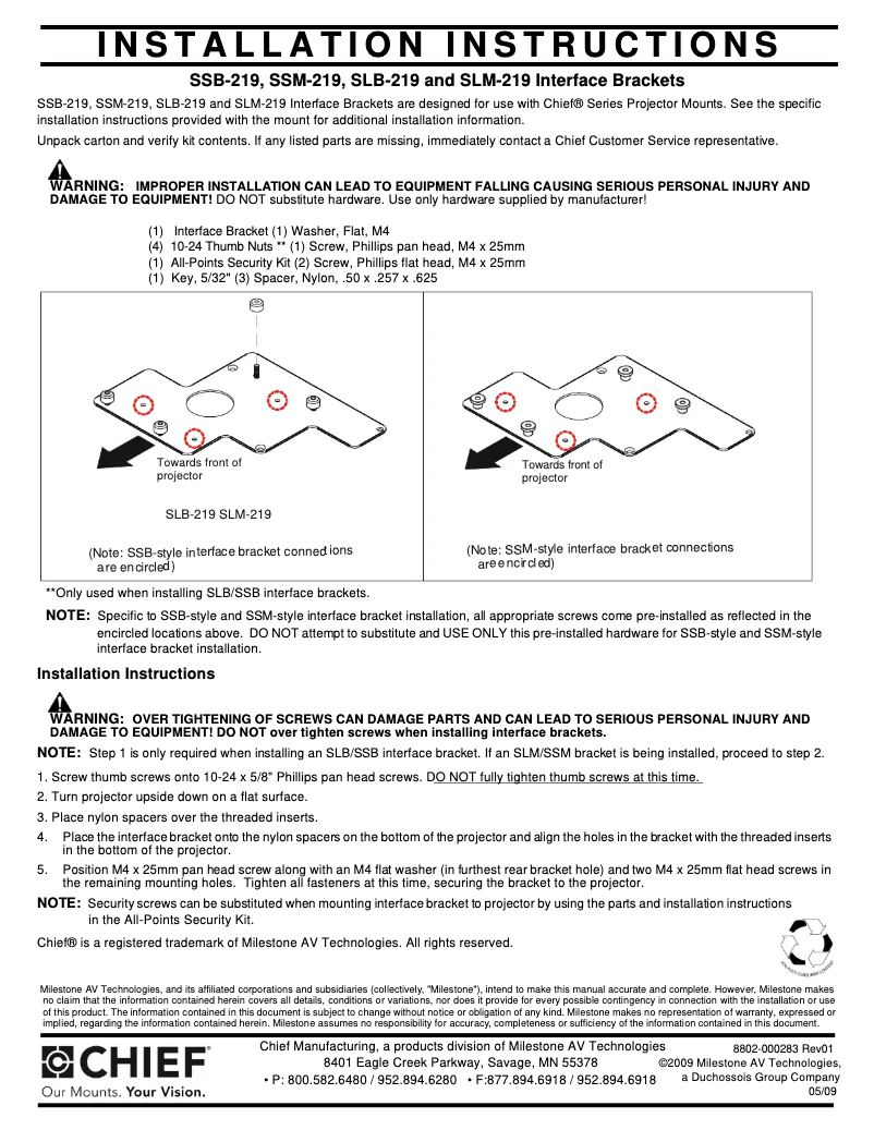 Image de la première page du manuel de l'appareil SLM219