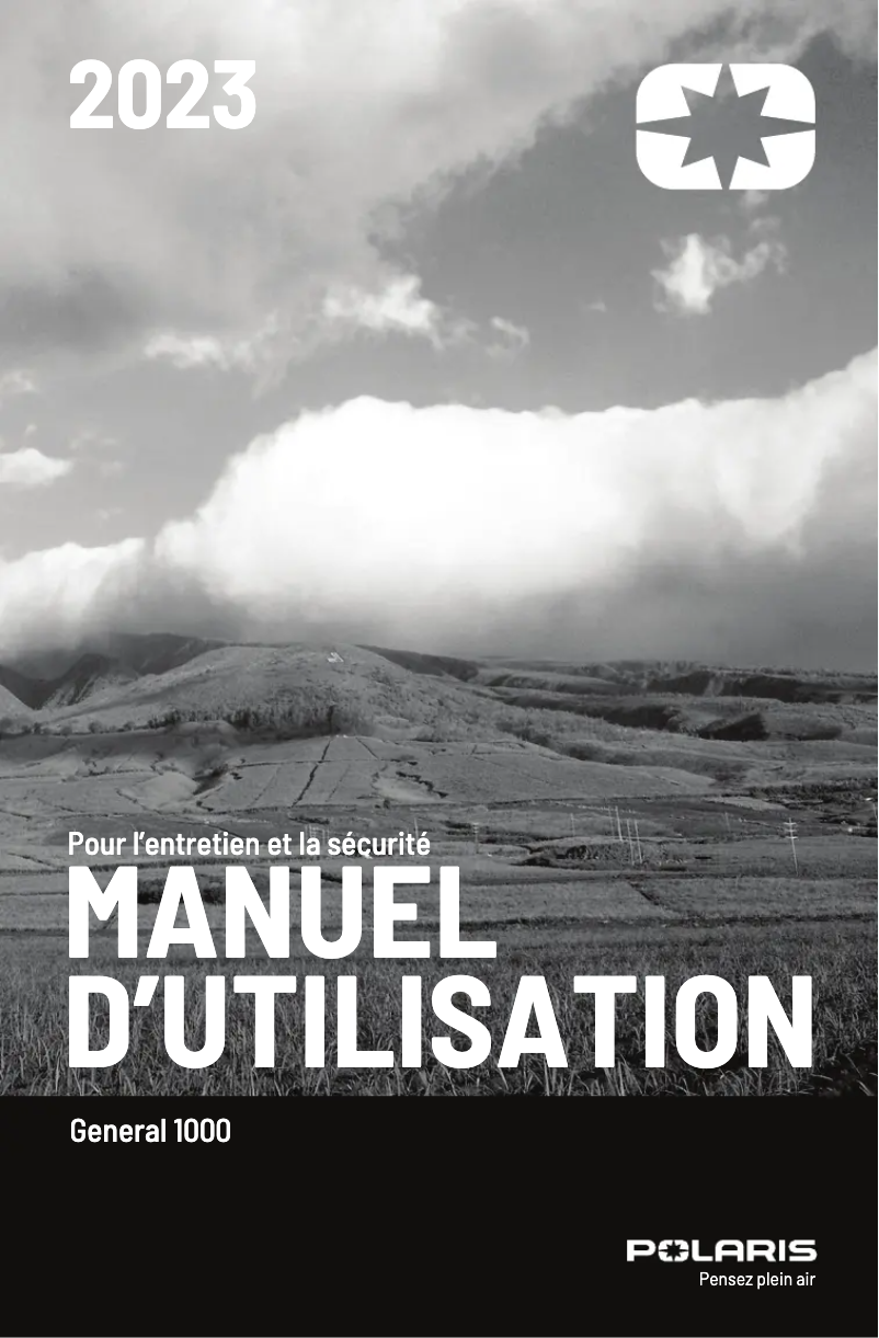 Page 1 de la notice Manuel utilisateur Polaris General 1000 Sport (2023)