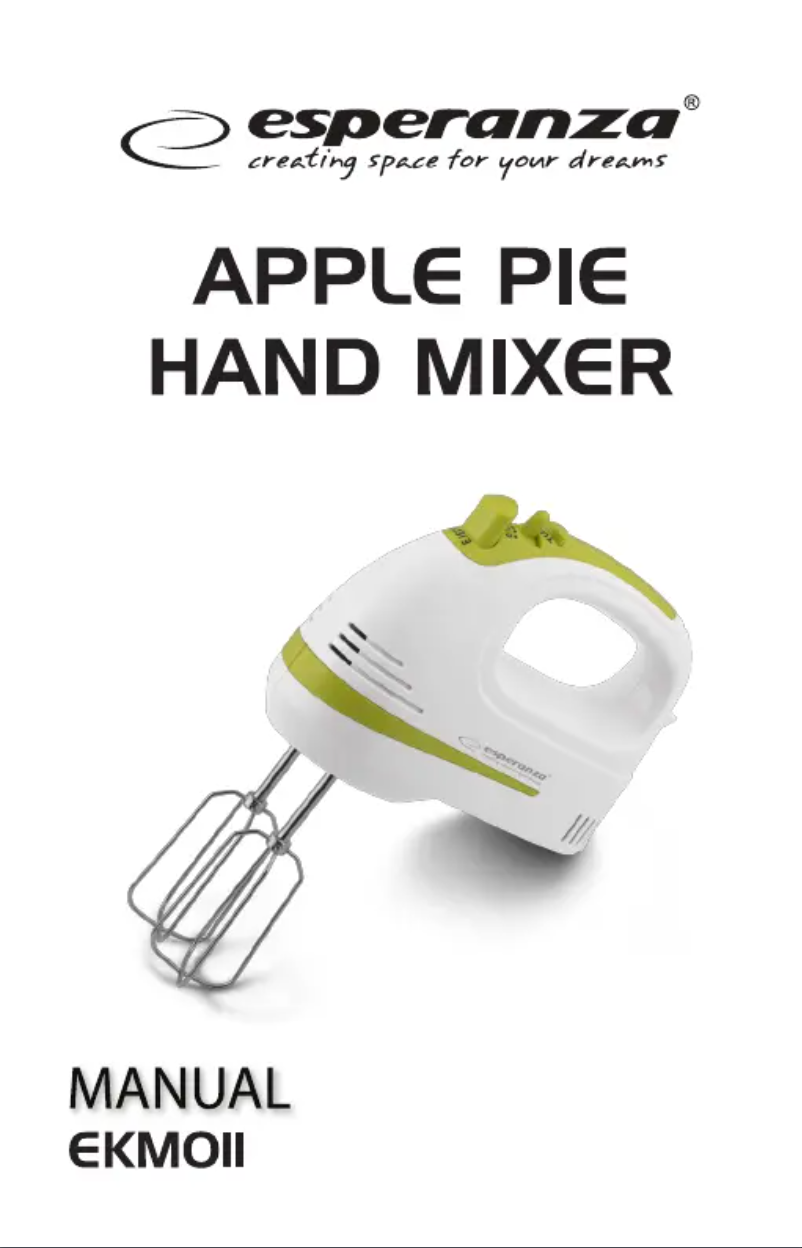 Page 1 de la notice Manuel utilisateur Esperanza Apple Pie EKM011