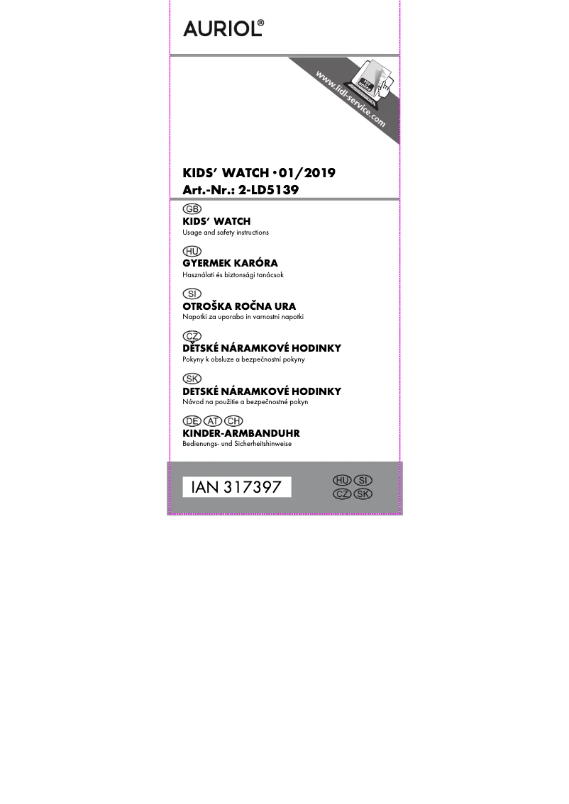 Imagen de la primera página del manual del dispositivo IAN 317397