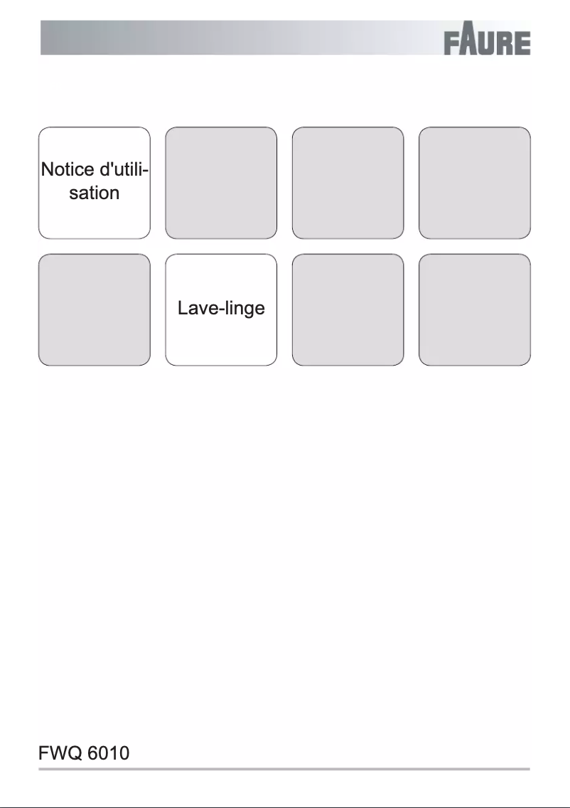 Page n°1 - Manuel utilisateur Faure FWQ6010