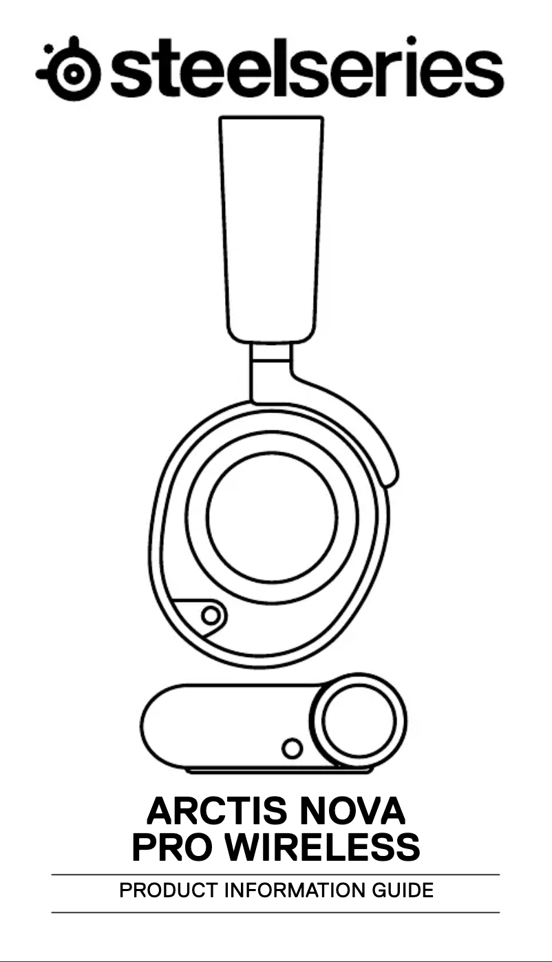 Image de la première page du manuel de l'appareil Arctis Nova Pro Wireless