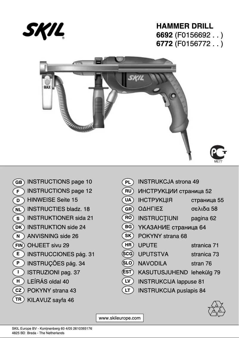 Página 1 del manual Manual de usuario Skil 6772