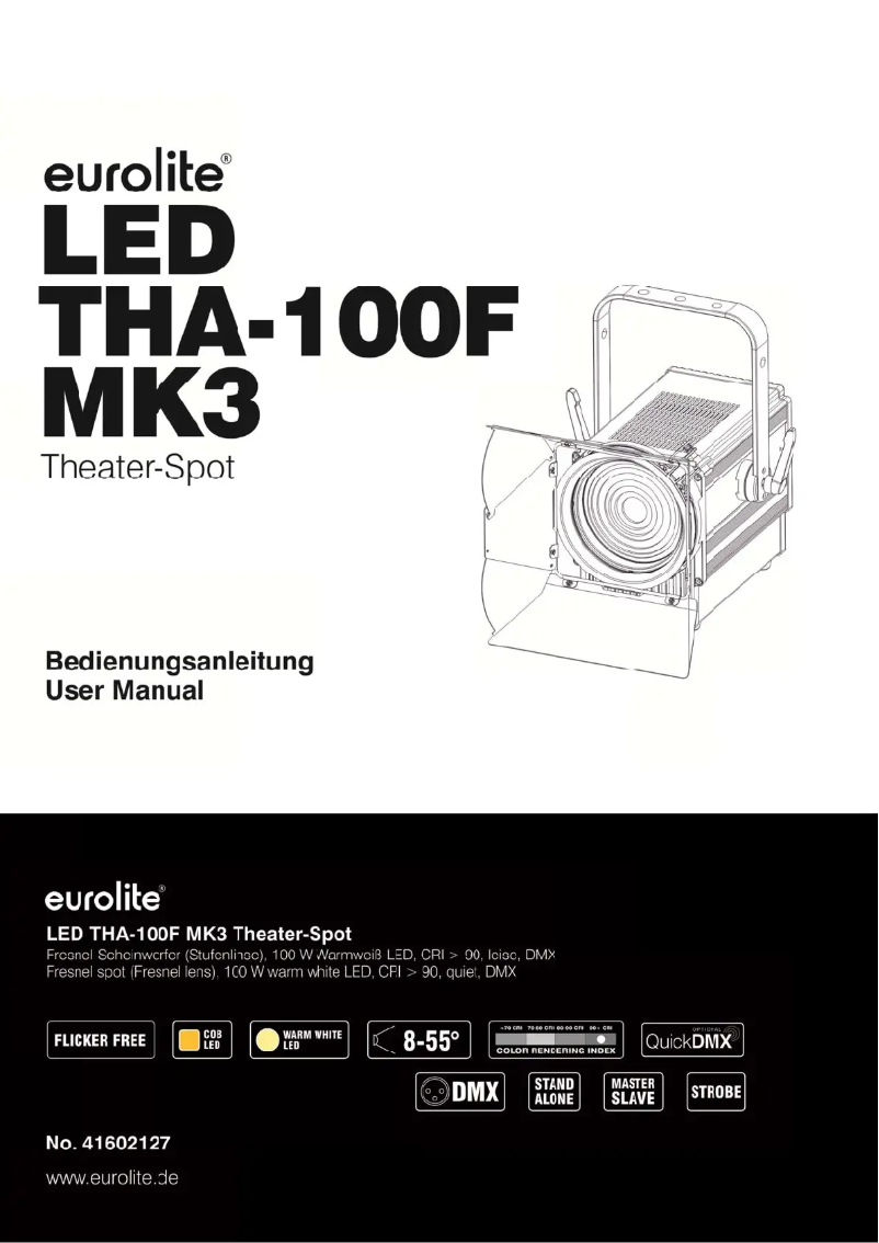 Image de la première page du manuel de l'appareil LED THA-100F MK2