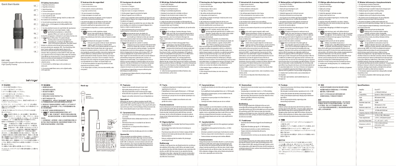 Page 1 de la notice Manuel utilisateur Behringer MIC LINK