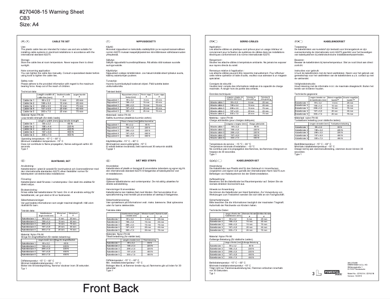 Page 1 de la notice Manuel utilisateur Powerfix Z27421