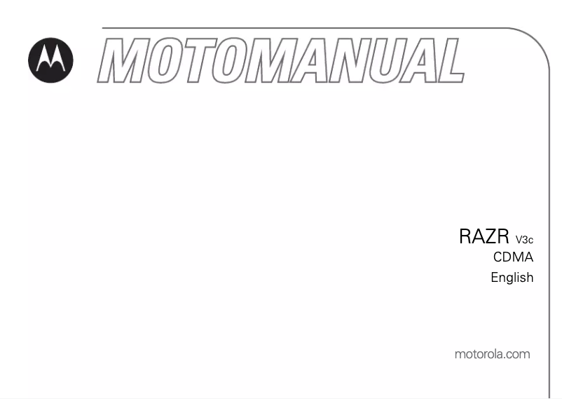Page n°1 - Manuel utilisateur Motorola RAZR V3c