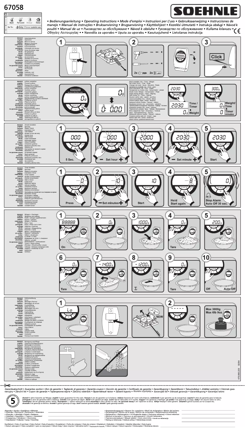Imagen de la primera página del manual del dispositivo Monte 67058