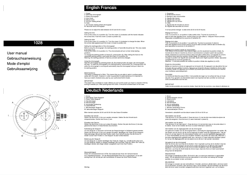 Image de la première page du manuel de l'appareil 1028