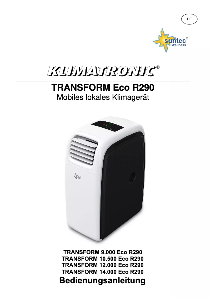 Image de la première page du manuel de l'appareil Klimatronic Transform 10.500 Eco R290