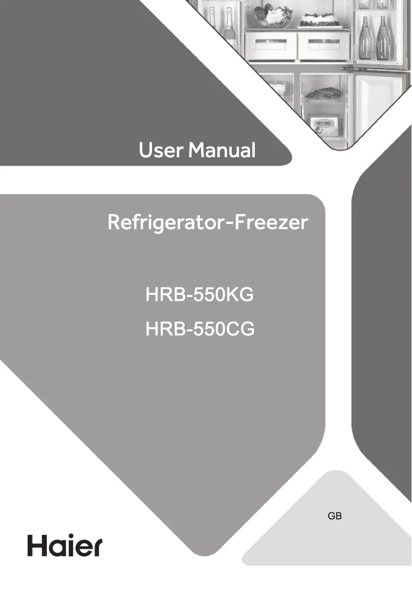 Page 1 de la notice Manuel utilisateur Haier HRB-550KG