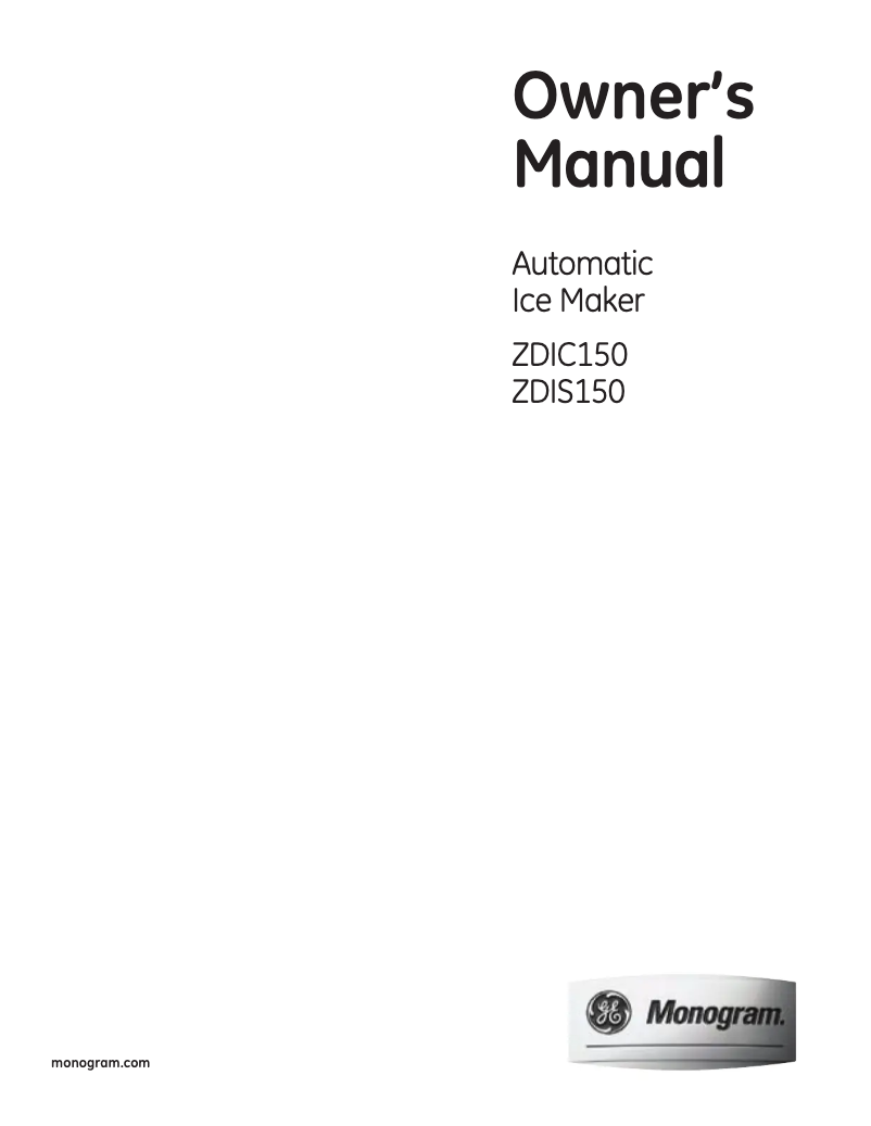 Image de la première page du manuel de l'appareil ZDIS150ZSS