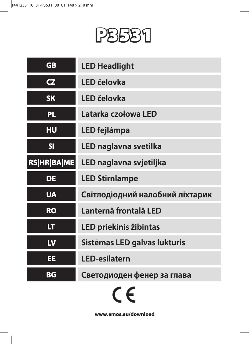 Page 1 de la notice Manuel utilisateur Emos P3531