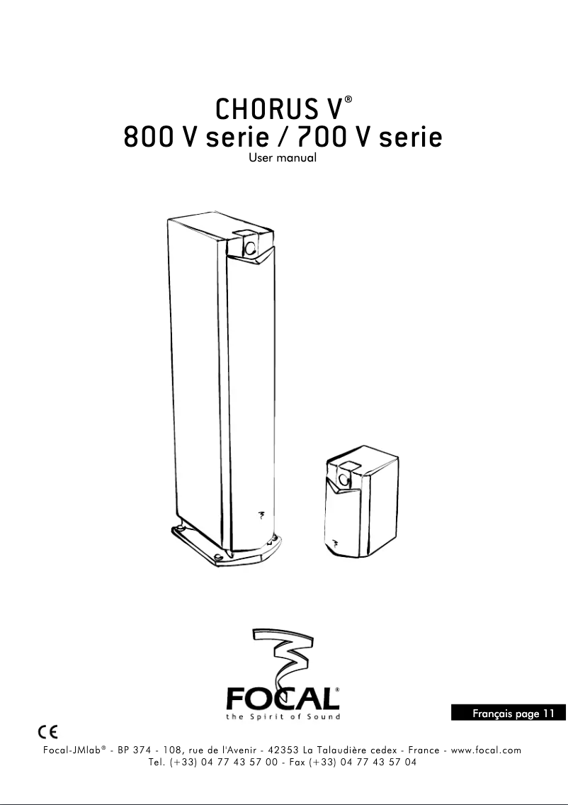 Page n°1 - Manuel utilisateur Focal Chorus 806 V