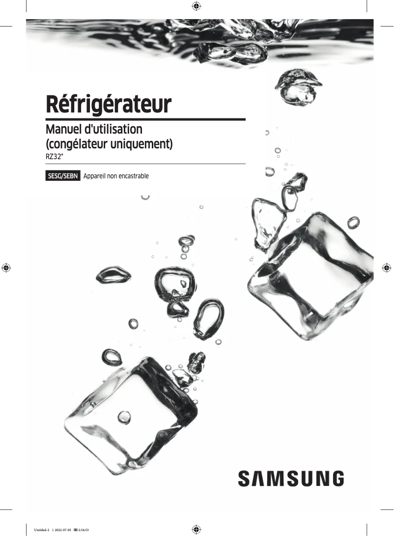 Page n°1 - Manuel utilisateur Samsung RZ32A748539