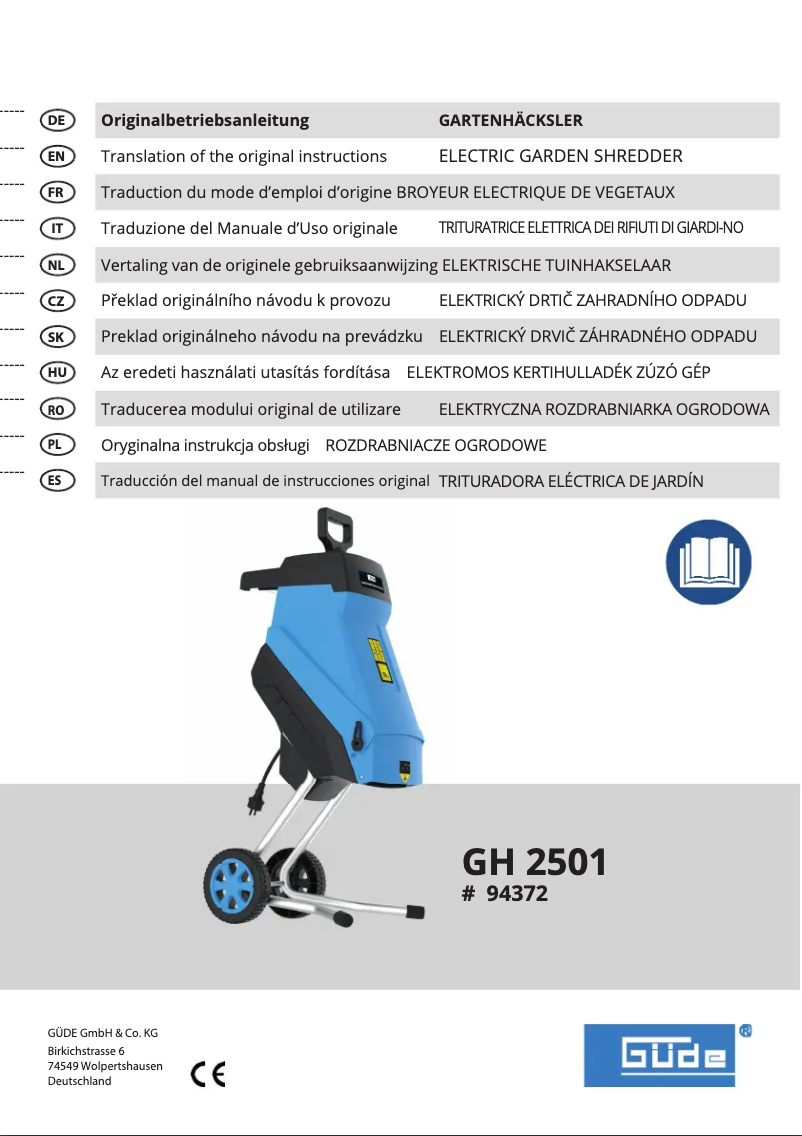 Image de la première page du manuel de l'appareil GH 2501