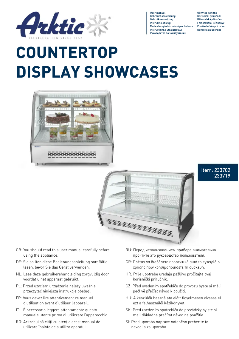 Page n°1 - Manuel utilisateur Arktic 233702