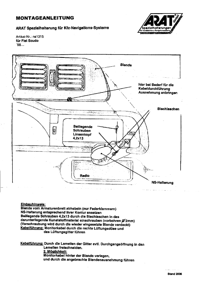 Página 1 del manual Manual de usuario Arat NS1315