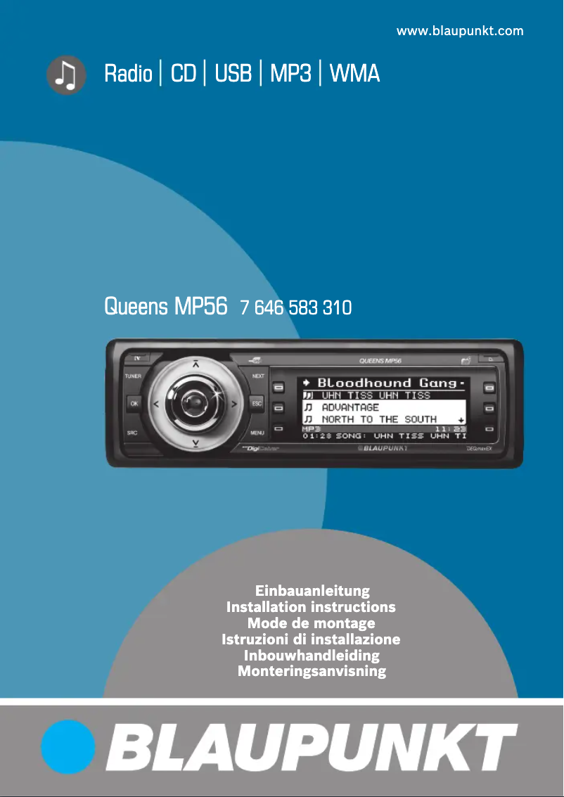 Page 1 de la notice Manuel utilisateur Blaupunkt Queens MP56